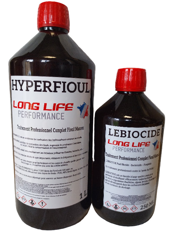 KIT HYPERBIOCYDE Catalyseur et biocyde pour Fiouls 2000L 1L/250mL réf LLP030