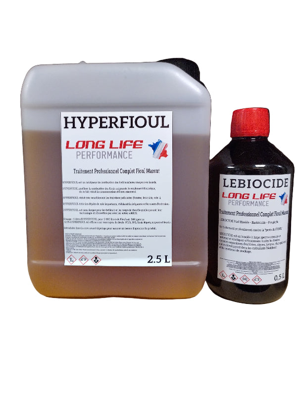 KIT HYPERBIOCYDE Catalyseur et biocyde pour Fiouls 5000L 2.5L/500mL réf LLP031