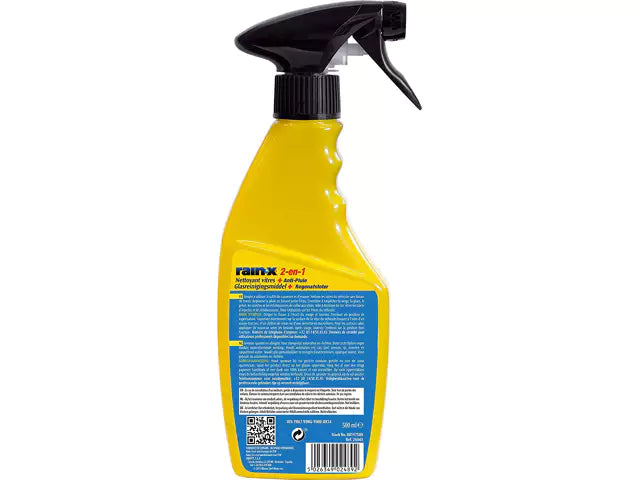 6 X Nettoyant vitres, anti-pluie, 2 en 1 500 ml - Rain X x26043