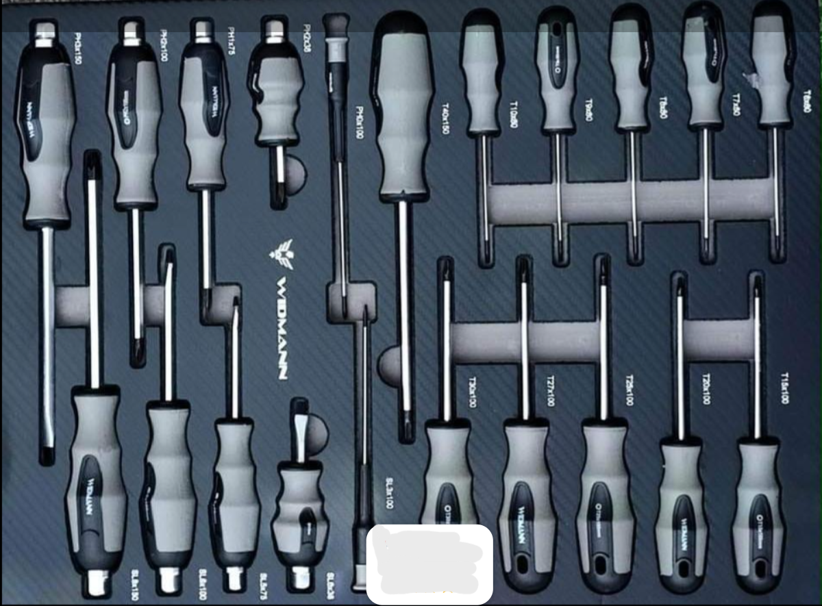 Servante d’atelier WIDMANN 7 tiroirs 6 remplis d’outils Serie 2025