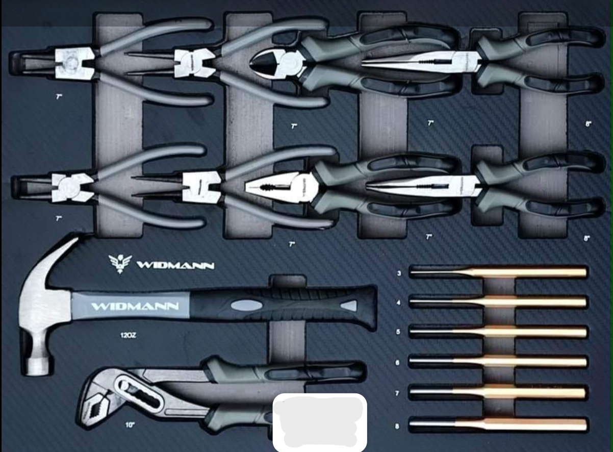 Servante d’atelier WIDMANN 7 tiroirs 6 remplis d’outils Serie 2025