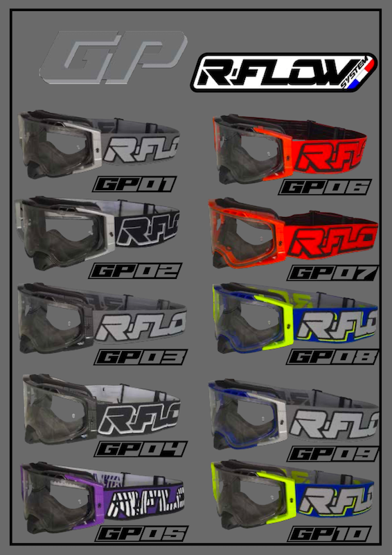MASQUE GP R-FLOW - MX SX Sable Rallye enduro vélo jet quad