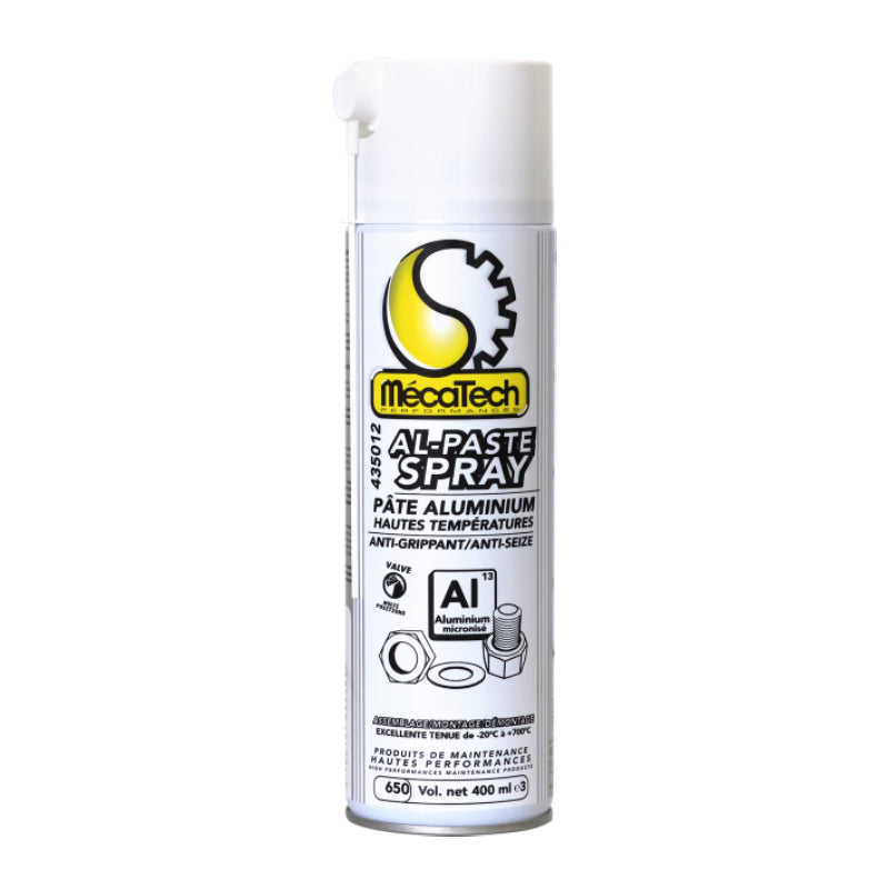 Pâte Haute Température ALUMINIUM De – 20 à +700 °C Professionnel Aérosol 650/400 réf 435012
