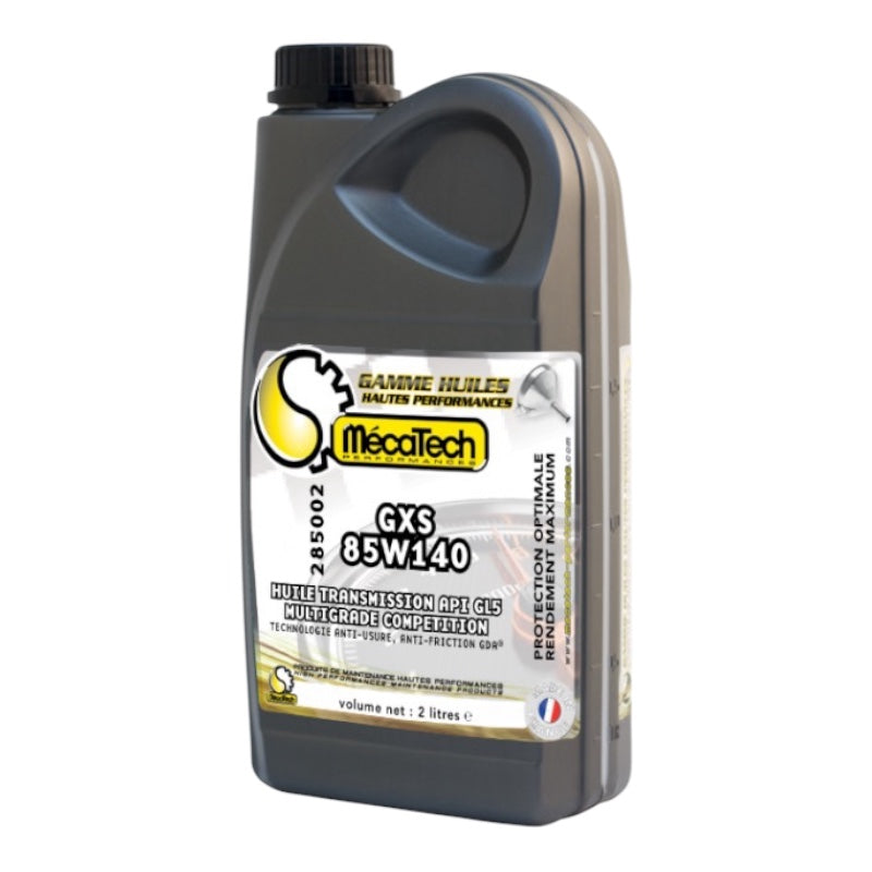 GXS huile de boites et ponts 85w140 Bidon de 2 litres Mecatech - Réf. 285002