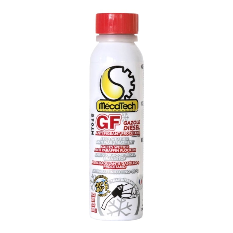 Anti-Figeant Anti-gel Diesel Gasoil jusqu'à -30°C GF 200 ml MECATECH Réf. MT015
