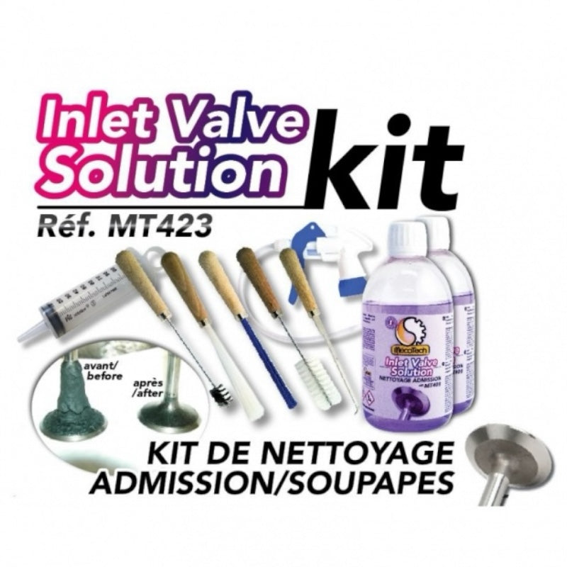 Kit Complet nettoyage soupape admission KIT INLET VALVE SOLUTION MECATECH MT423