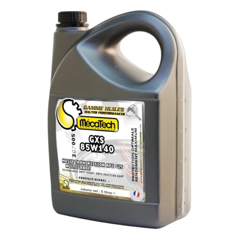GXS HUILE BOITES ET PONTS 85W140 BIDON DE 5 LITRES MECATECH 285005