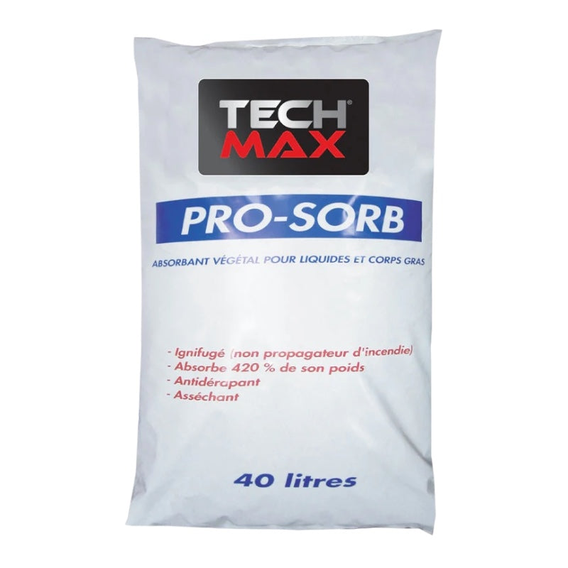 Sac de 8 kg (40 litres) - absorbant végétal TECH PRO-SORB Ignifugé