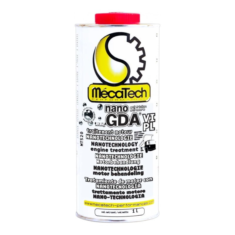 Traitement huile moteur NANO-GDA Anti-usure Bidon de 1 Litre MECATECH - Réf. MT520