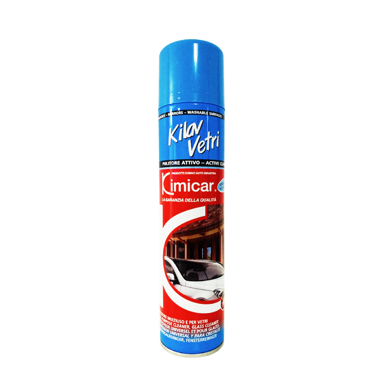 Lot de 2 - Nettoyant Mousse Pro Vitre Pare-Brise Miroirs Auto Maison KILAV VETRI 400ml KIMICAR