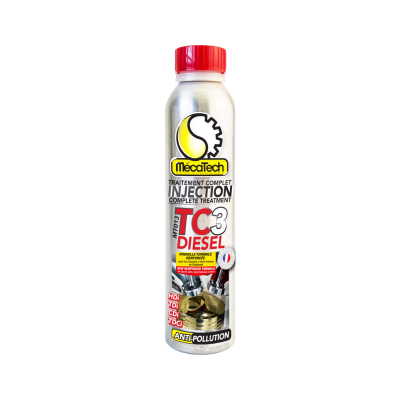 TC3 Nettoie & Protège l'INJECTION Diesel Curatif Dose de 300 ml MECATECH Réf. MT013