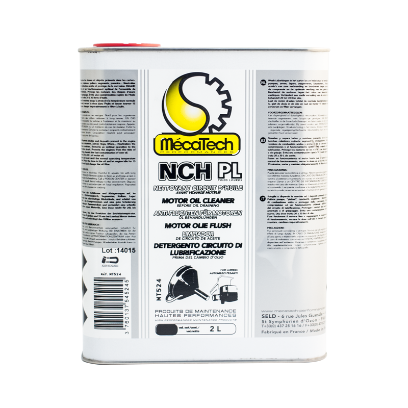 Nettoyant circuit d'huile Moteur NCH Bidon de 2 Litres MECATECH MT524