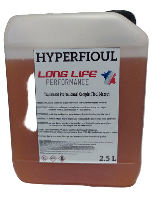 HYPERFIOUL Catalyseur de Combustion pour Fiouls 5000L 2.5L réf LLP021