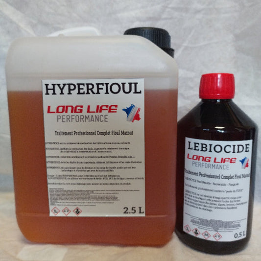 HYPERBIOCYDE Catalyseur et biocyde pour Fiouls 5000L  2.5L/500mL réf LLP031