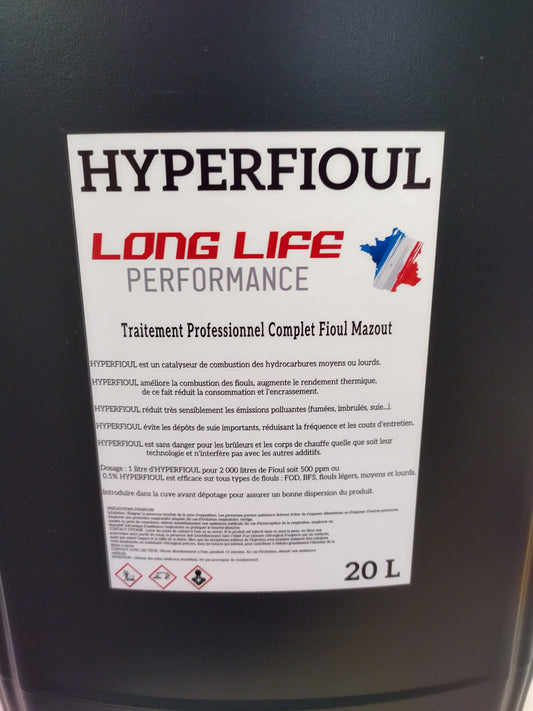 HYPERFIOUL Catalyseur de Combustion pour Fiouls 40000L 20L réf LLP023