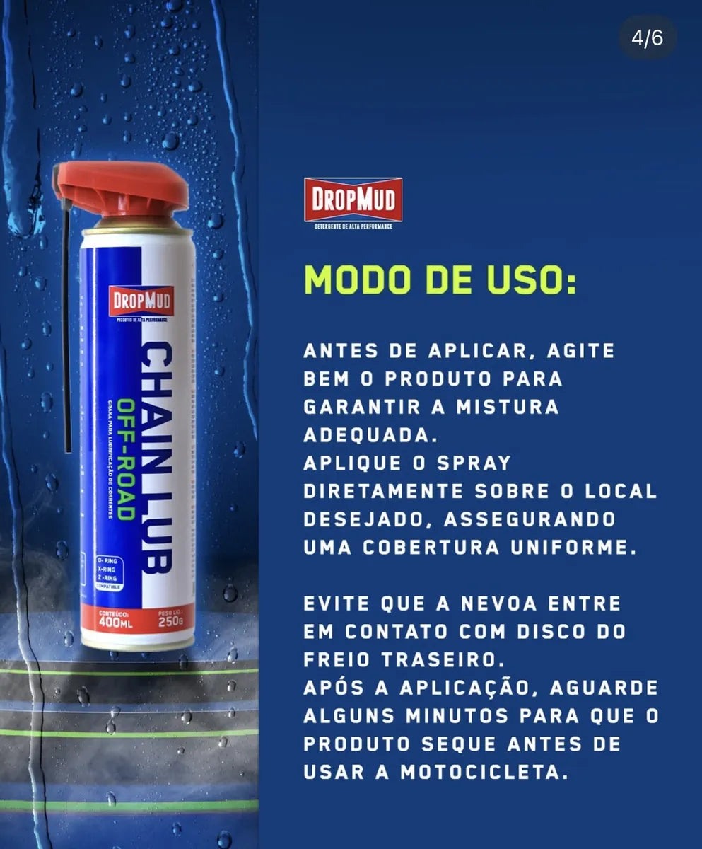 Lubrifiant pour chaînes 400ML DROPMUD