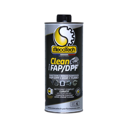 Lot de 2 - Nettoyant FAP DPF TURBO EGR INJECTION Professionnel - CLEAN FAP 5 EN 1 - 1 Litre MECATECH MT018