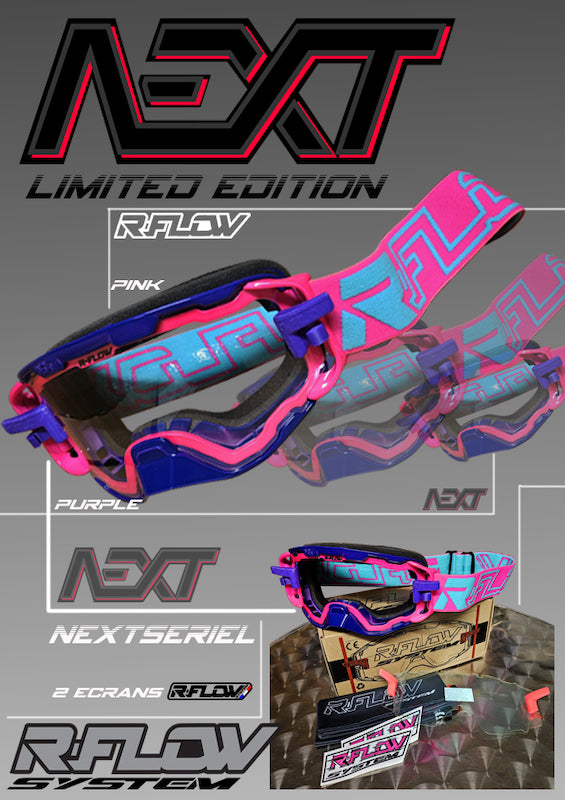 Masque R-FLOW NEXT 27 noir / rose fluo compatible porteur de lunette -  Tonnycat