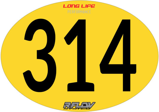 Autocollants numéro de course CROSS ENDURO - Frais de port offert - Long Life Performance -