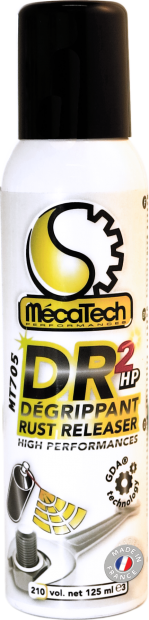 Lot de 2 - DR2 Dégrippant ULTRA Puissant Lubrifiant Professionnel Aérosol de 210 / 125 ml MT705