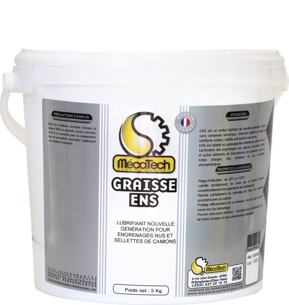 Lot de 4 - Graisse pour Engrenages nus et sellette ENS Boîte de 5 Kg MECATECH 393005