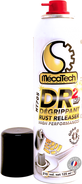 Lot de 2 - DR2 Dégrippant ULTRA Puissant Lubrifiant Professionnel Aérosol de 210 / 125 ml MT705