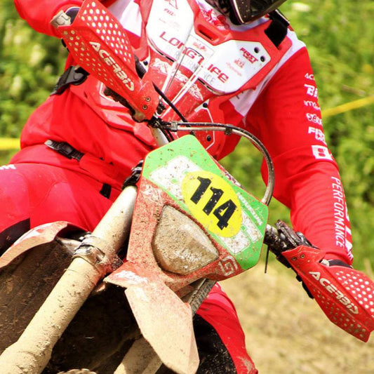 Autocollants numéro de course CROSS ENDURO - Frais de port offert - Long Life Performance -