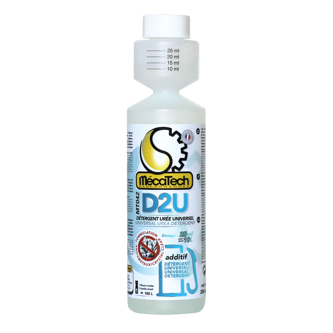 D2U Traitement Détergent Anti-Cristaux Protection & Performance pour le liquide ADBLUE  Dose de 250 ml