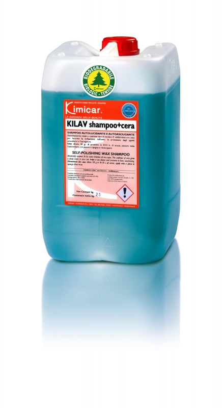 Shampooing nettoyant moussant concentré cirant Professionnel KILAV SHAMPOO CIRANT 12KG